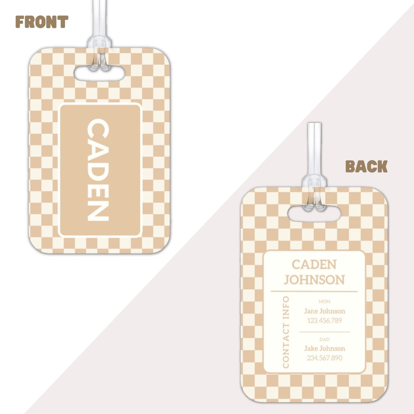 Personalized Diaper Bag Tag for Daycare | Kids Personalized Bag Tag School Bag, Medical Tag for Kids Custom Luggage Tag Stocking Stuffer