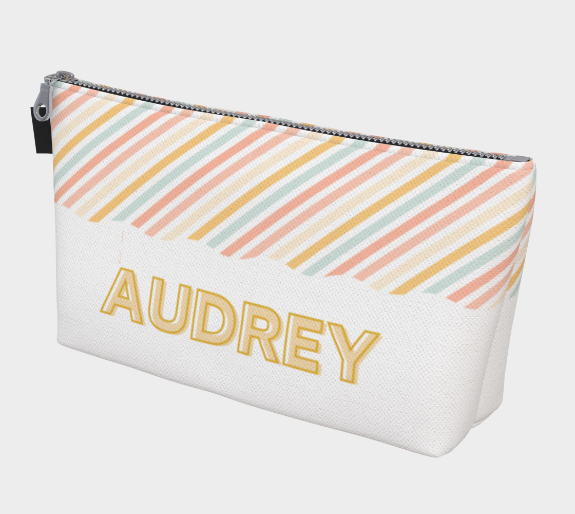 Personalized Everyday Zipper Bag - Candy Stripes