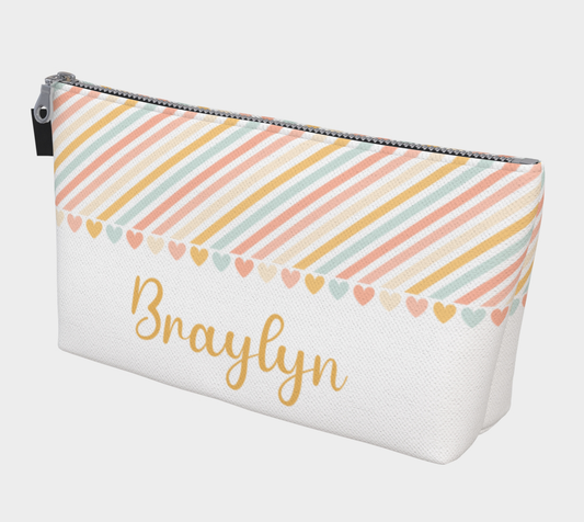 Personalized Zipper Bag - Candy Stripes