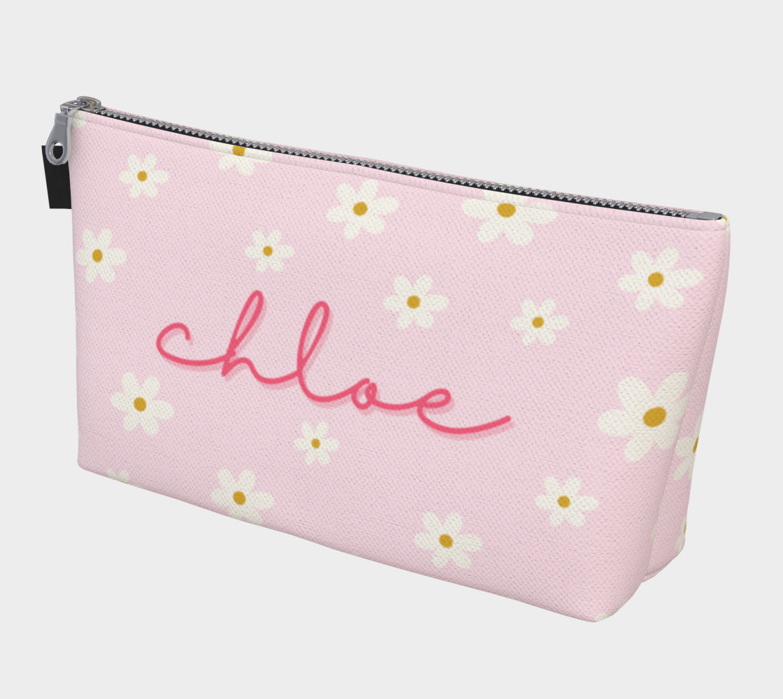 Personalized Everyday Zipper Bag - Daisies